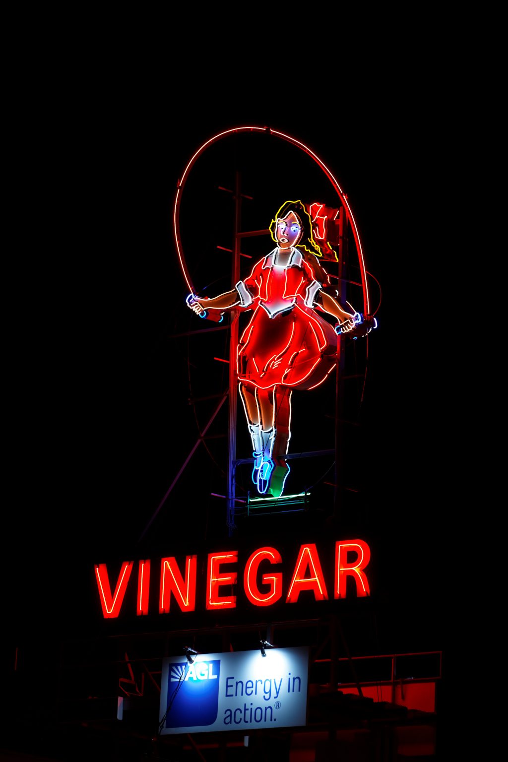Skipping Girl Vinegar Sign